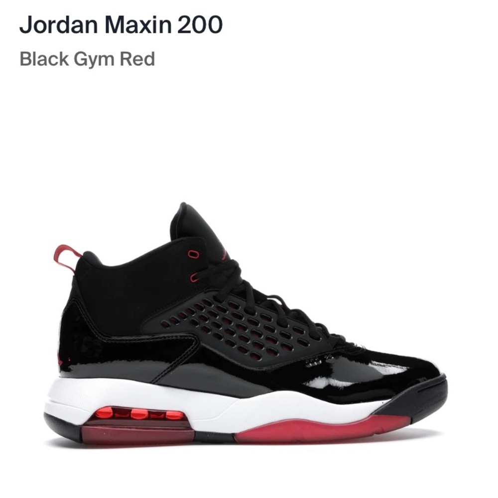 NEW Jordan Maxin 200 Black Gym Red